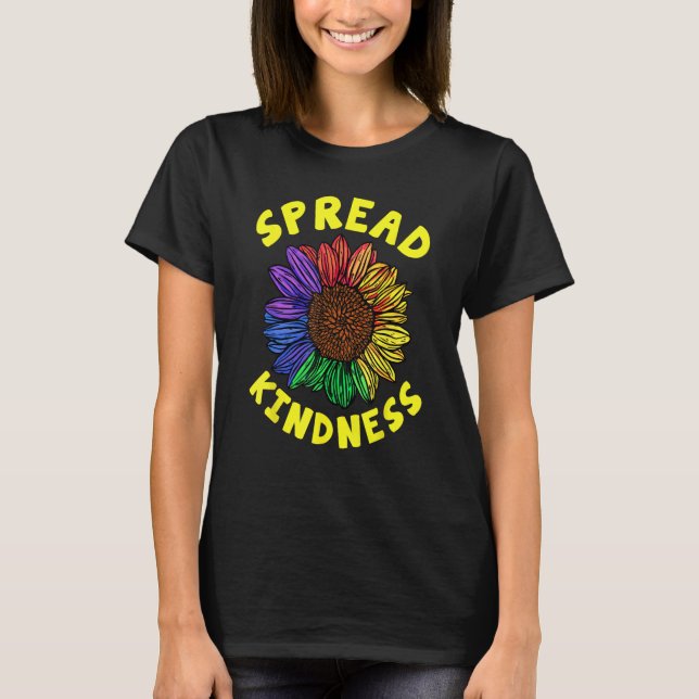 Camiseta Be Kind Spread Kindness Flower Colorfull (Frente)