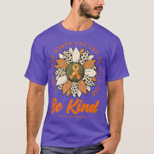 Camiseta Be Kind Sunflower Orange CRPS Awareness Ribbon Pre