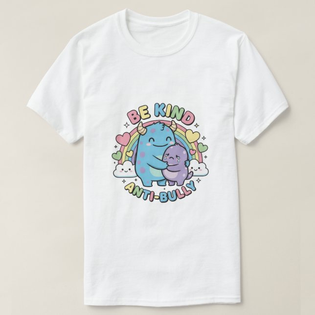 Camiseta Be Kind T-Shirt – Anti Bullying Awareness Tee (Frente do Design)