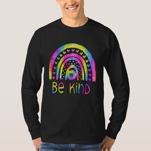 Camiseta Be Kind Tie Dye Rainbow Choose Kindness Autism Awa (Frente)