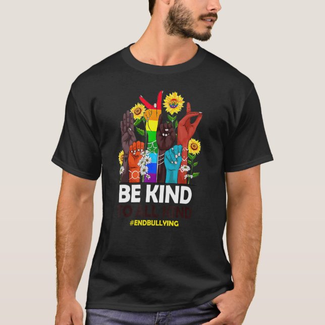 Camiseta Be Kind to All Kind Anti Bullying Awareness Unity  (Frente)
