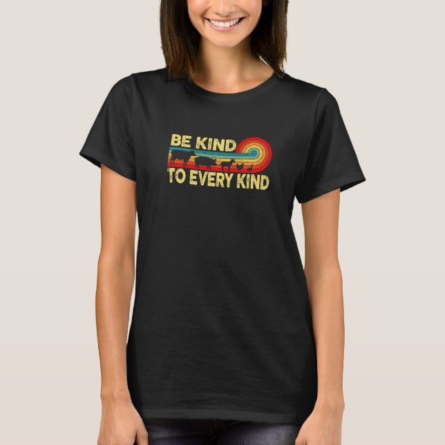 Camiseta Be Kind To Every Kind Retro Vegan Vegetarian Men W (Frente)