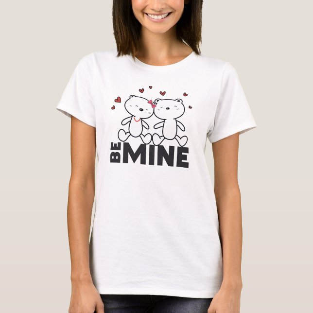 Camiseta BE MINE - Dia de os namorados moderno bonito (Frente)
