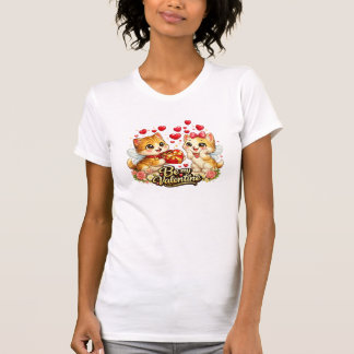 Camiseta Be my Valentine kittens