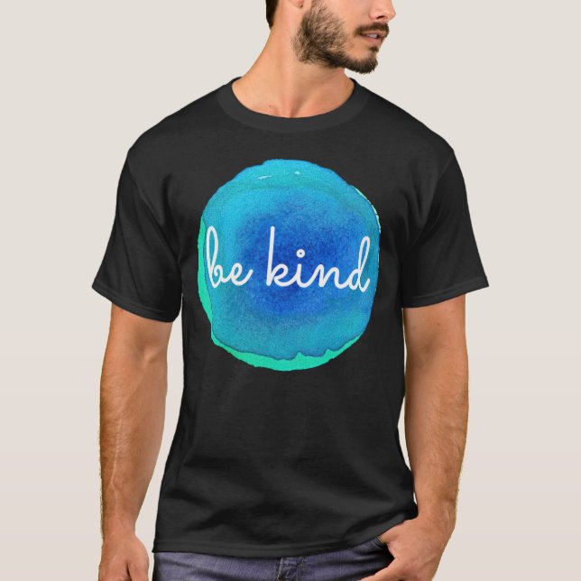 Camiseta BE NICE Blue Watercolor Grade (Frente)