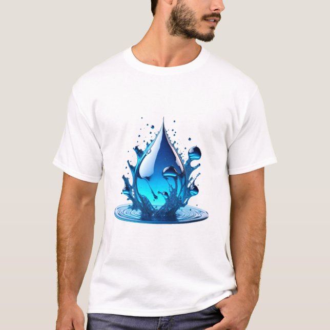 Camiseta "Be Water" Largar Design de alta qualidade (Frente)