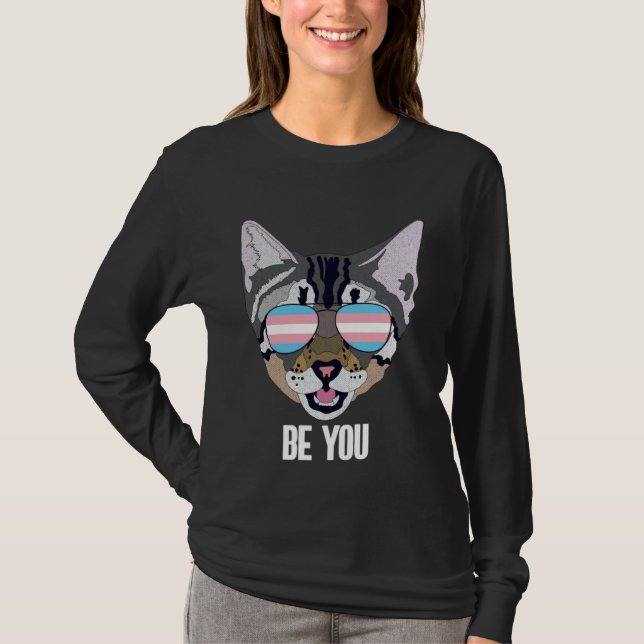 Camiseta Be You  Cat Trans Pride (Frente)