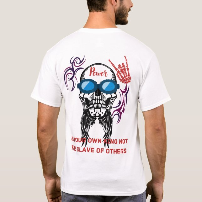 Camiseta Be Your Own King Men’s White Motivational (Verso)