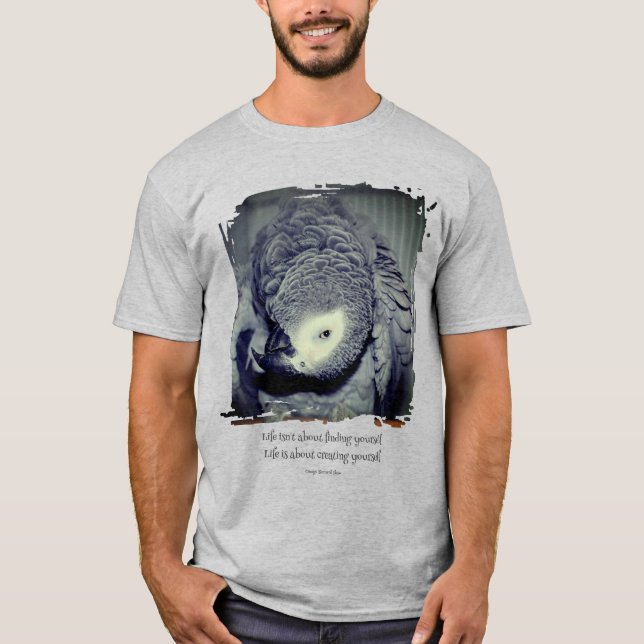 Camiseta Be Yourself Cute Parrot Quote Inspirational  (Frente)