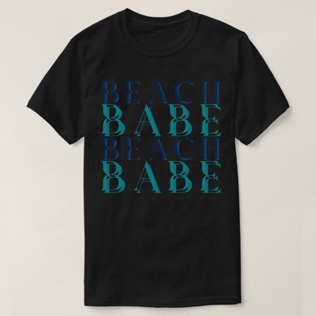 Camiseta Beach Babe Fun Summer Beach Sand Surf 1 (Frente do Design)