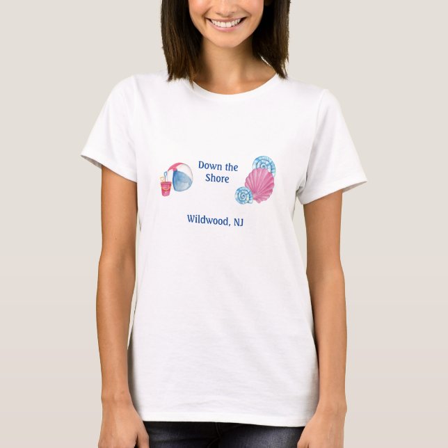 Camiseta Beach Bound Down Shore Seashore Beach (Frente)