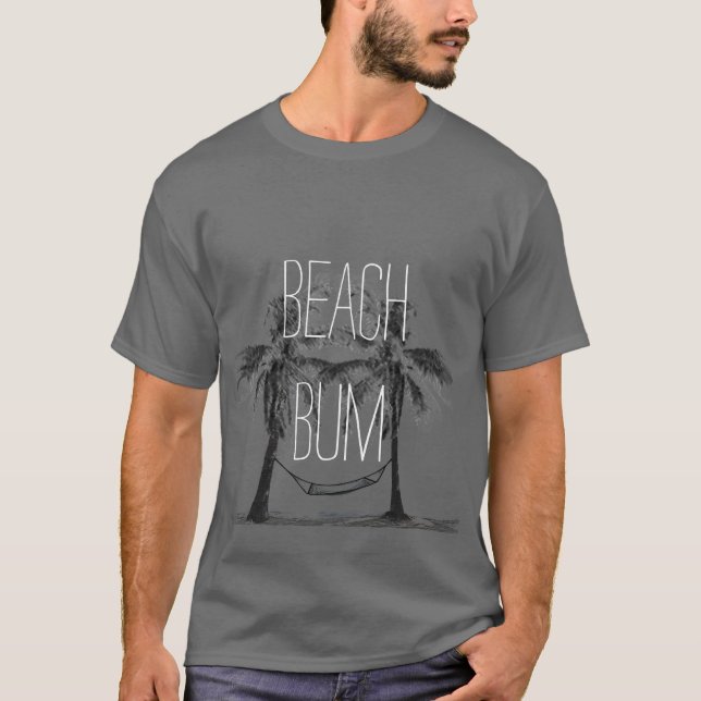 Camiseta Beach Bum ou sua citação favorita (Frente)