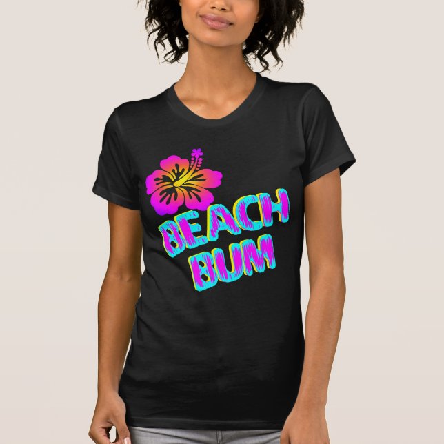 Camiseta Beach Bum Say Plumeria Flower (Frente)