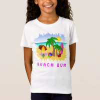 Beach Bum Sun Sea e Surf Divertido Garotas Colorid