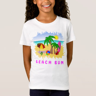 Camiseta Beach Bum Sun Sea e Surf Divertido Garotas Colorid