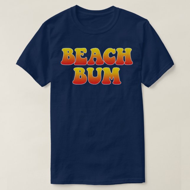 Camiseta Beach Bum Vintage aflita (Frente do Design)