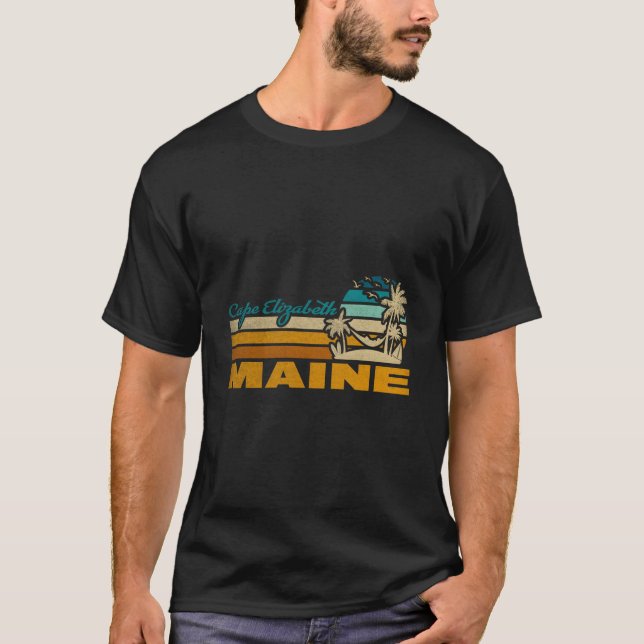Camiseta Beach Coastal City Vacation Cape Elizabeth (Frente)