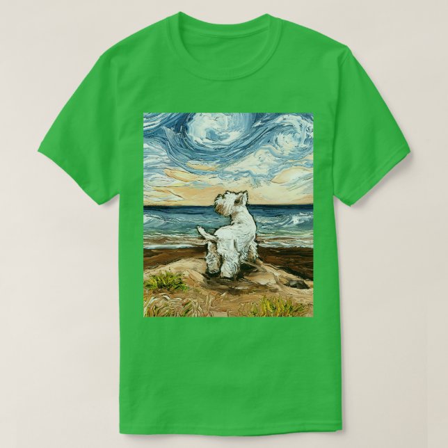 Camiseta Beach Day Westie (Frente do Design)