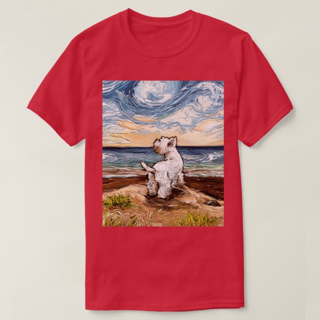 Camiseta Beach Day Westie (Frente do Design)