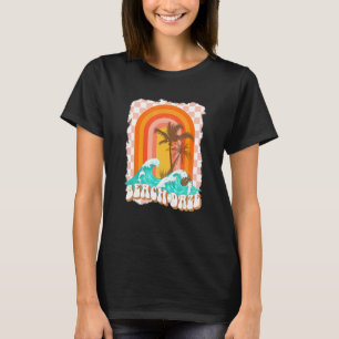 Camiseta Beach Daze Palm Trees Waves Vintage Retro Beach De