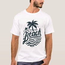 Beach Here I Come Tropical Palm Tree