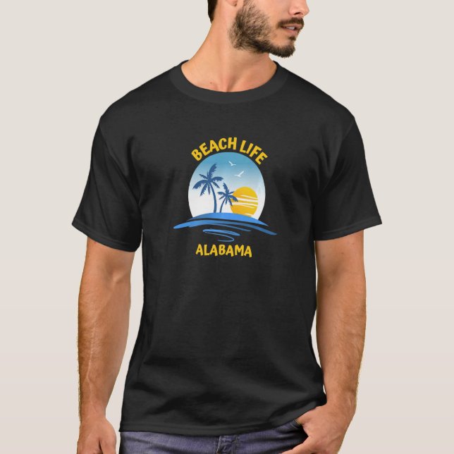 Camiseta Beach Life Alabama Premium (Frente)