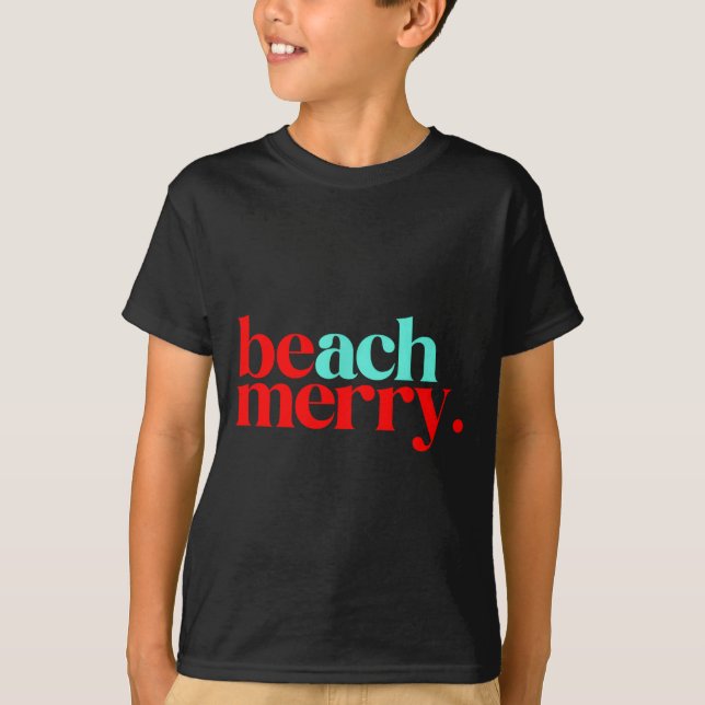 Camiseta Beach Merry Christmas Funny  (Frente)