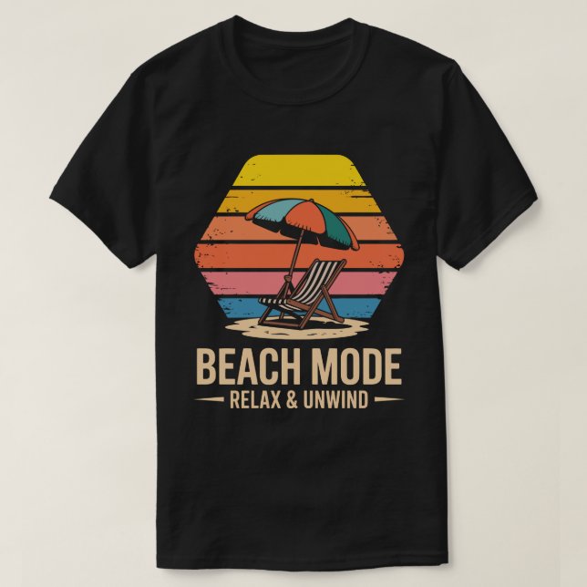 Camiseta Beach Mode Hexagon Tee (Frente do Design)