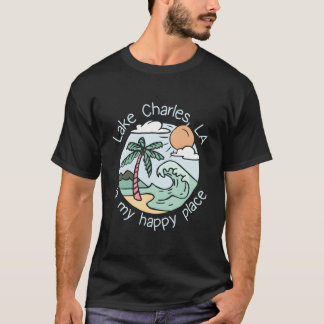Camiseta Beach Motiv My Happy Place Lake Charles
