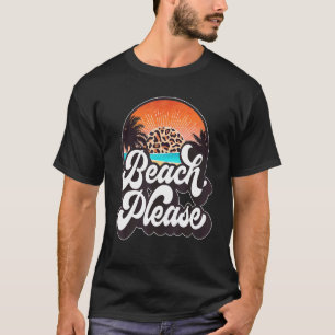 Camiseta Beach Please Hawaii Beach Sunset Summer Férias F