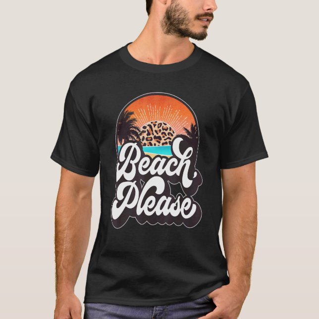 Camiseta Beach Please Hawaii Beach Sunset Summer Férias F (Frente)