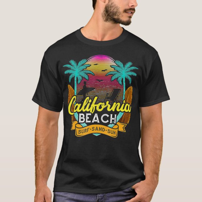 Camiseta Beach Quote California Beach Surf Sun (Frente)