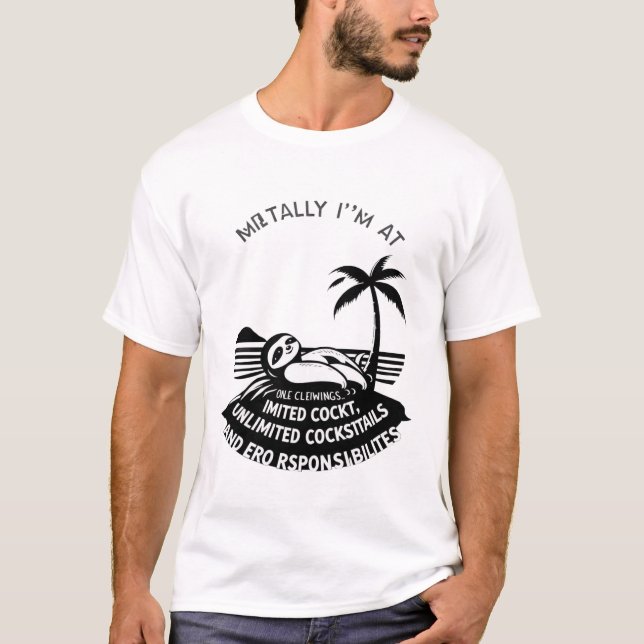 Camiseta Beach Retro T-Shirt | Design de solteiro e lama (Frente)
