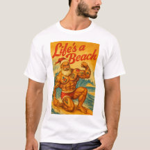 Beach Santa Gay T-Shirt | Gay Shirt for Men | LGBT