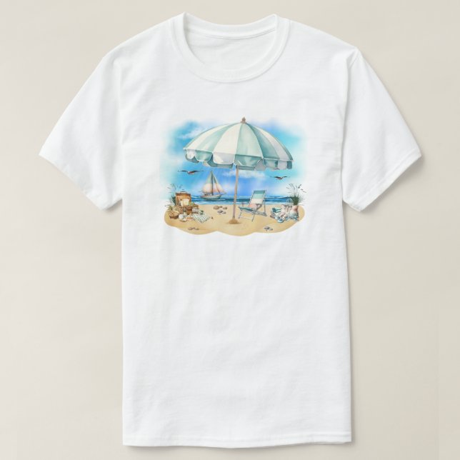 Camiseta Beach Scene T-Shirt (Frente do Design)