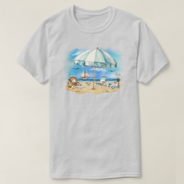 Camiseta Beach Scene T-Shirt (Frente do Design)
