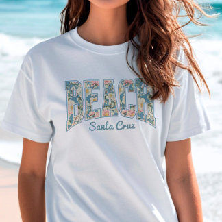 Camiseta BEACH Skyline Blue Retro Floral