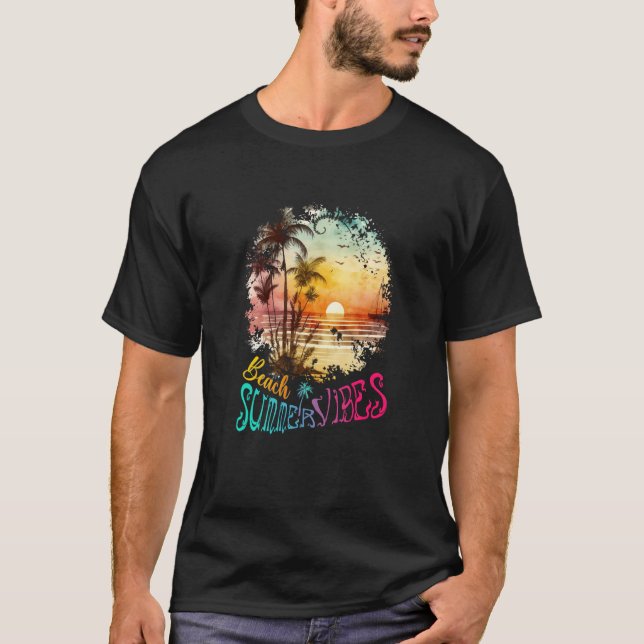 Camiseta Beach Summer Vibes Vacation Idea (Frente)