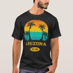 Camiseta Beach Sunset Arizona AZ USA Palm Tree Ret Tropical