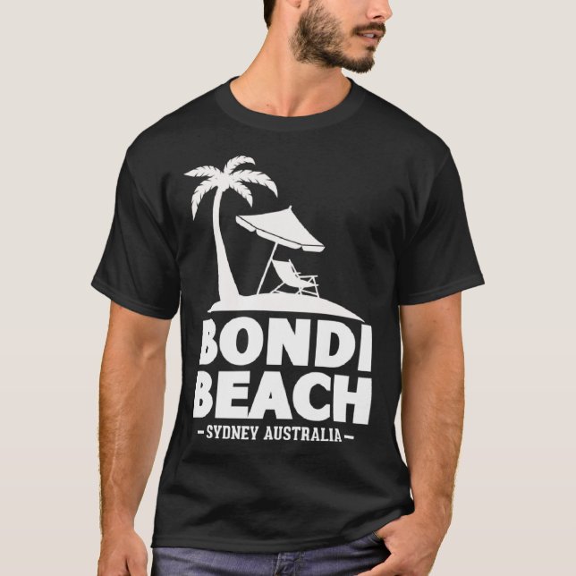 Camiseta Beach Sydney Australia Summer Vacation Palm Trees (Frente)