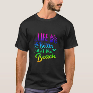 Camiseta Beach Tee Life is better at Beach Women Tropic