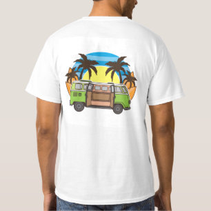 Camiseta Beach Van e Palm Tree Design