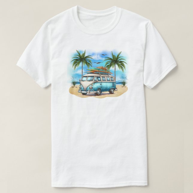 Camiseta Beach Van T-Shirt (Frente do Design)