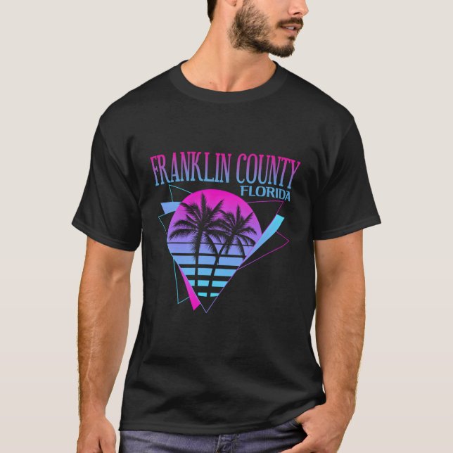 Camiseta Beach Vaporwave Vacation Franklin County (Frente)