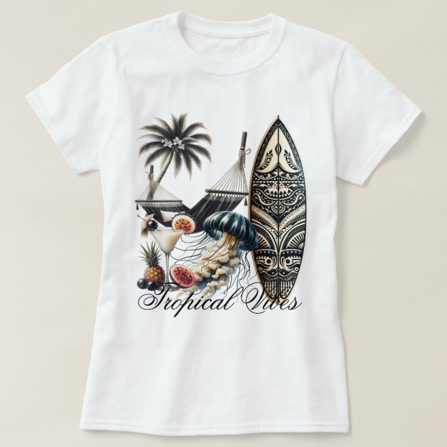 Camiseta Beach Vibes (Frente do Design)