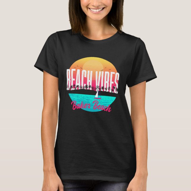Camiseta Beach Vibes Baker Beach Summer California Tropical (Frente)