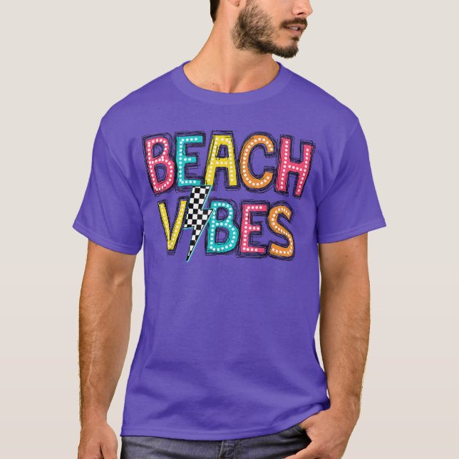 Camiseta Beach Vibes Hello Summer Vacaging Girl Teen (Frente)