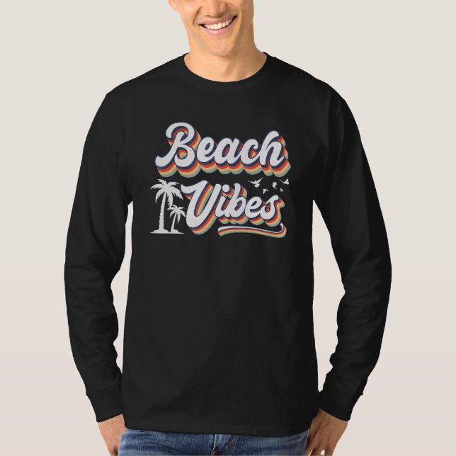 Camiseta Beach Vibes Hello Summer Vacing Nature Men Wome (Frente)