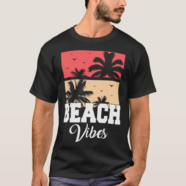 Camiseta Beach Vibes Vacation Beach Summer (Frente)