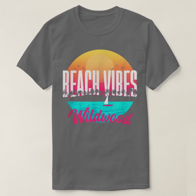 Camiseta Beach Vibes Wildwood Summer New Jersey Tropical Be (Frente do Design)